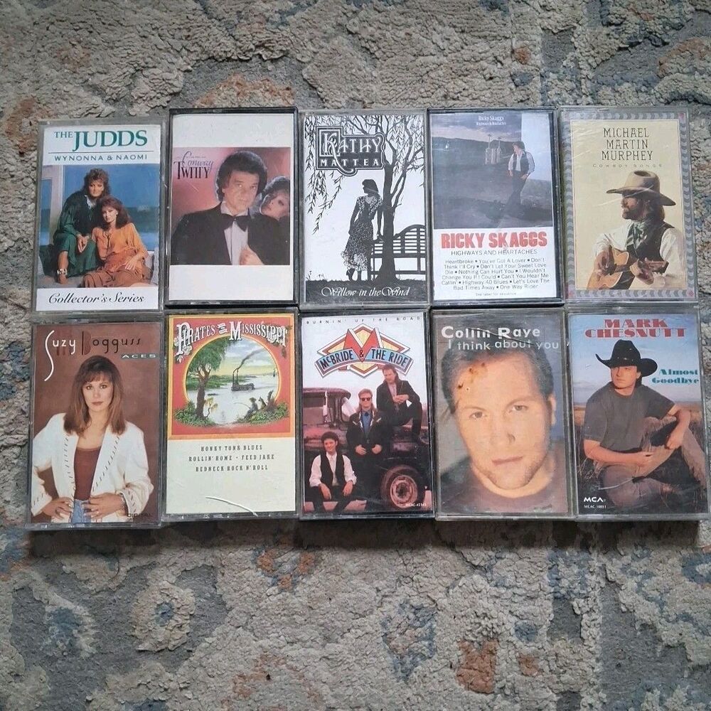 Lot 10 Country Music Cassettes Ricky Skaggs The Judds Conway Twitty Kathy Mattea